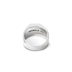 Shinola Rings|Sterling Silver|Octagonal Inlay Signet Ring Turquoise
