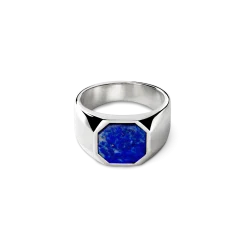 Shinola Rings|Natural Stones|Octagonal Signet Ring Lapis