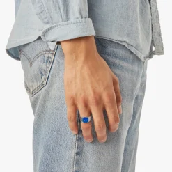 Shinola Rings|Natural Stones|Octagonal Signet Ring Lapis