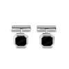 Shinola Sterling Silver|New Arrivals|Octagonal Onyx Inlay Cufflinks