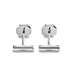 Shinola Sterling Silver|New Arrivals|Octagonal Onyx Inlay Cufflinks