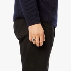 Shinola Rings|Natural Stones|Octagonal Signet Ring Onyx