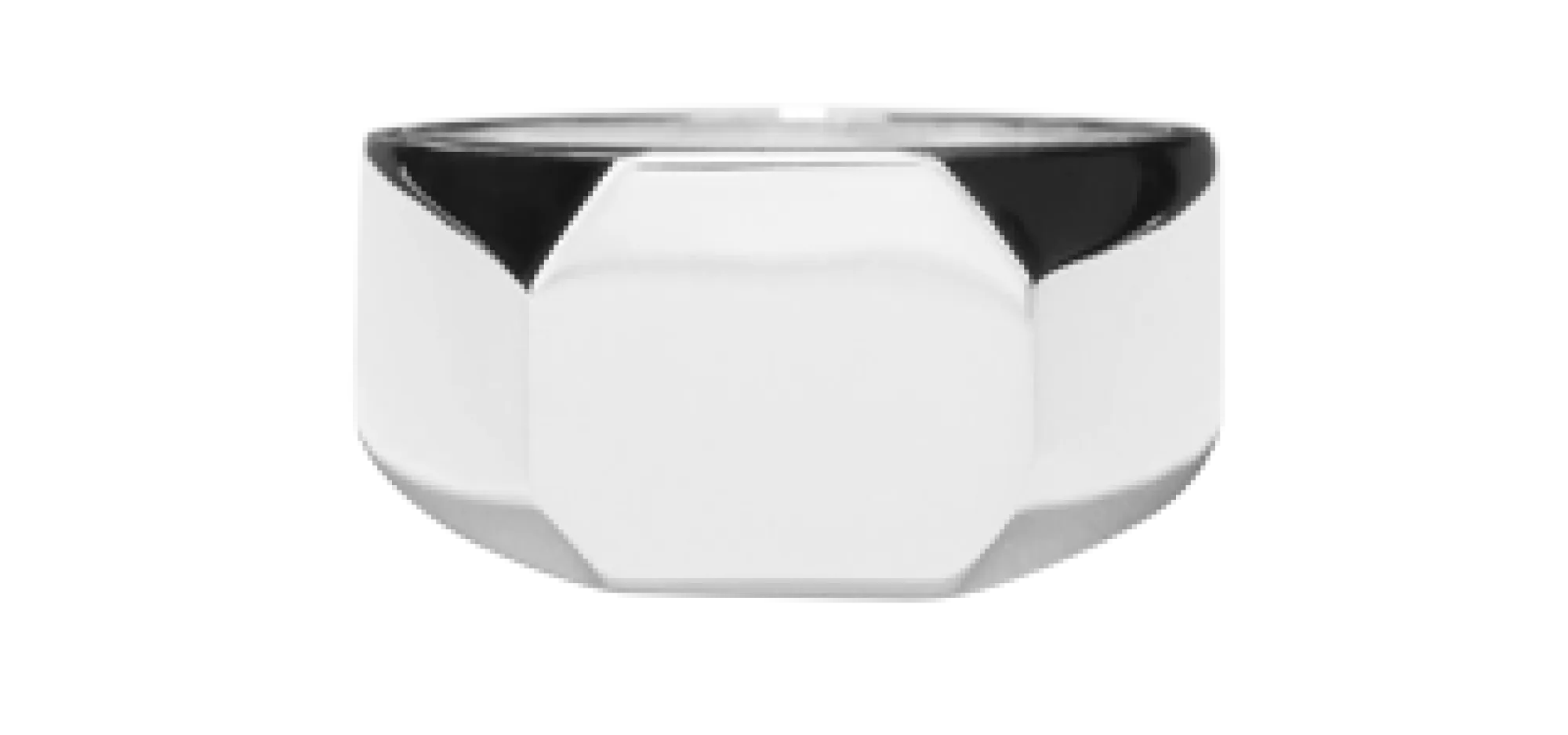 Shinola Rings|Engravable|Octagonal Signet Ring Sterling Silver