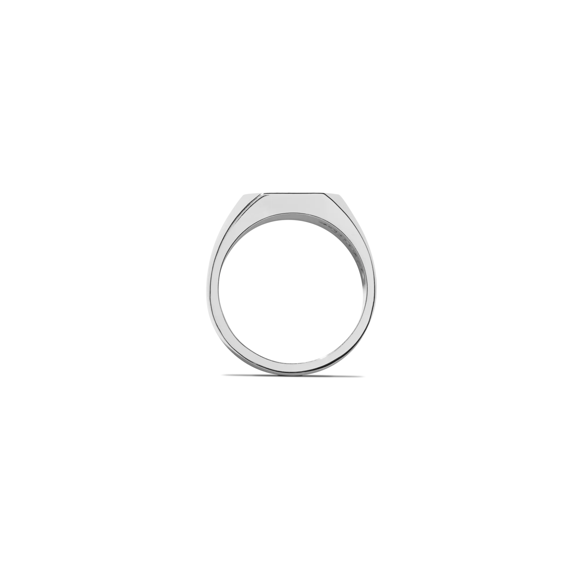 Shinola Rings|Engravable|Octagonal Signet Ring Sterling Silver
