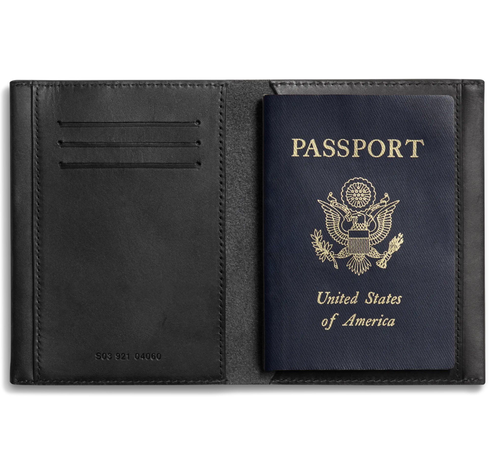 Shinola Monogrammable|Personalizable|Passport Holder Black