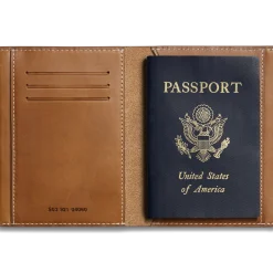 Shinola Best Sellers|Monogrammable|Passport Holder Tan