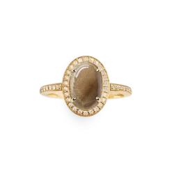 Shinola Rings|Best Sellers|Petite Diamond Pave Petoskey Oval Ring