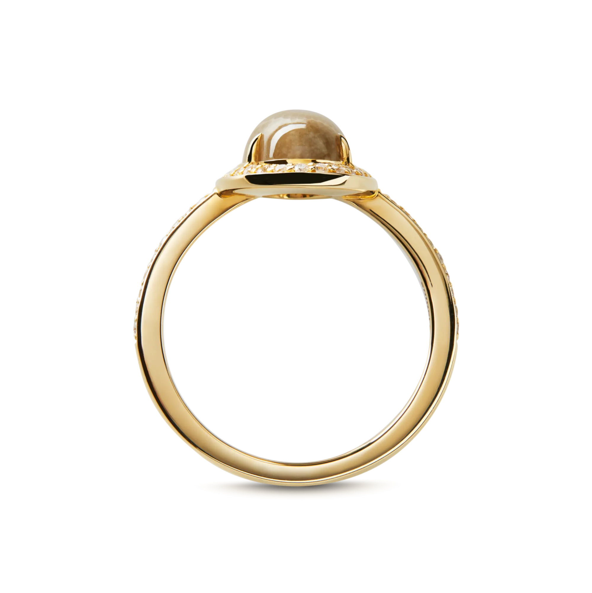 Shinola Rings|Best Sellers|Petite Diamond Pave Petoskey Oval Ring