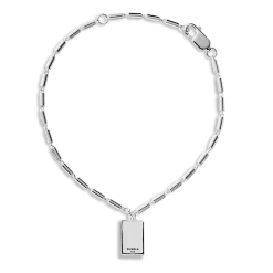Shinola Engravable|Bracelets|Petite Rectangular Tag Chain Bracelet