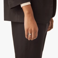 Shinola Rings|Engravable|Petite Round Signet Ring Sterling Silver