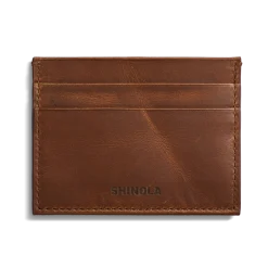 Shinola Best Sellers|Monogrammable|5 Pocket Card Holder Medium Brown