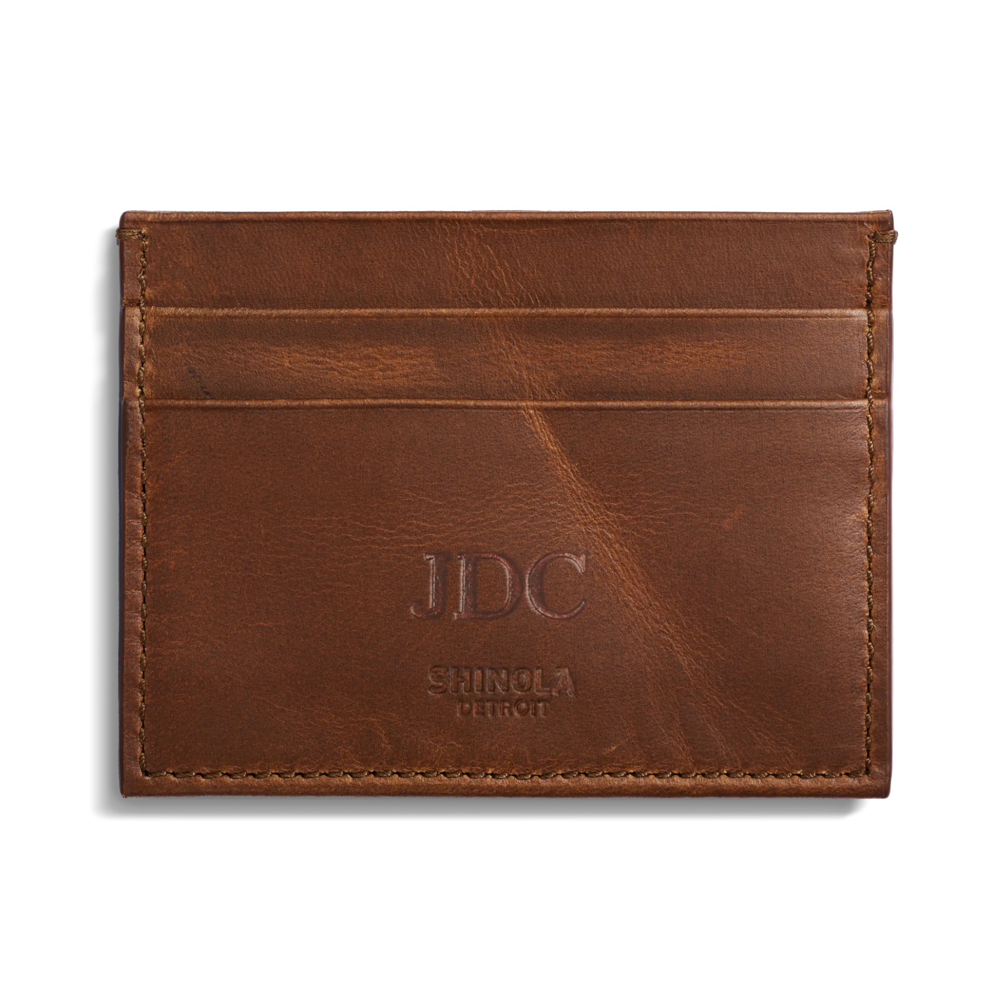 Shinola Best Sellers|Monogrammable|5 Pocket Card Holder Medium Brown