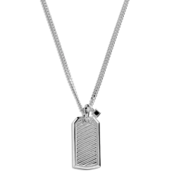 Shinola Engravable|Necklaces|Ribbed Tag Necklace