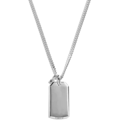 Shinola Engravable|Necklaces|Ribbed Tag Necklace