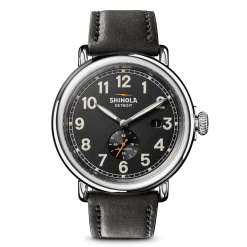 Shinola Automatic Watches|Automatic Watches|Runwell Automatic Watch Black Leather