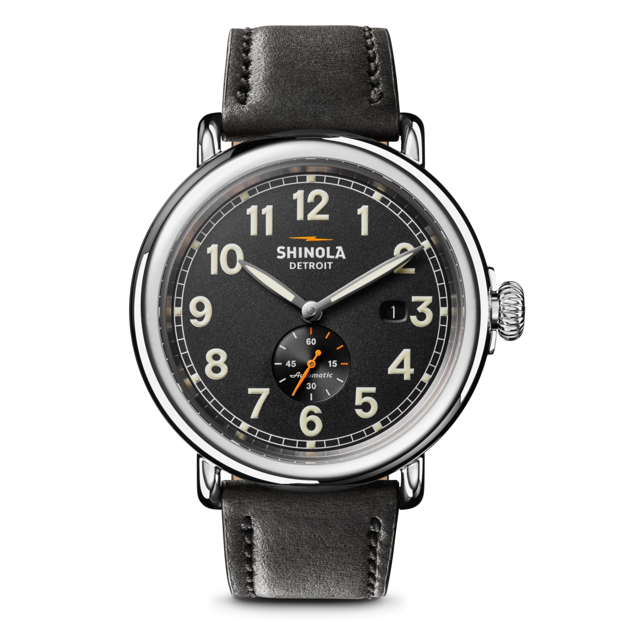 Shinola Automatic Watches|Automatic Watches|Runwell Automatic Watch Black Leather