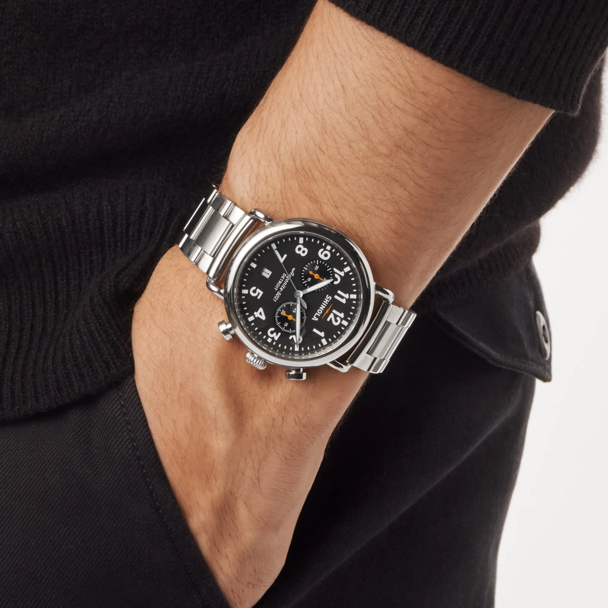Shinola Chronograph Watches|Classic Watches|Runwell Chronograph Watch Black
