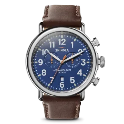Shinola Chronograph Watches|Classic Watches|Runwell Chronograph Watch Blue