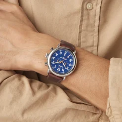 Shinola Chronograph Watches|Classic Watches|Runwell Chronograph Watch Blue
