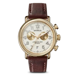 Shinola Gold Watches|Best Sellers|Runwell Chronograph Watch Ivory