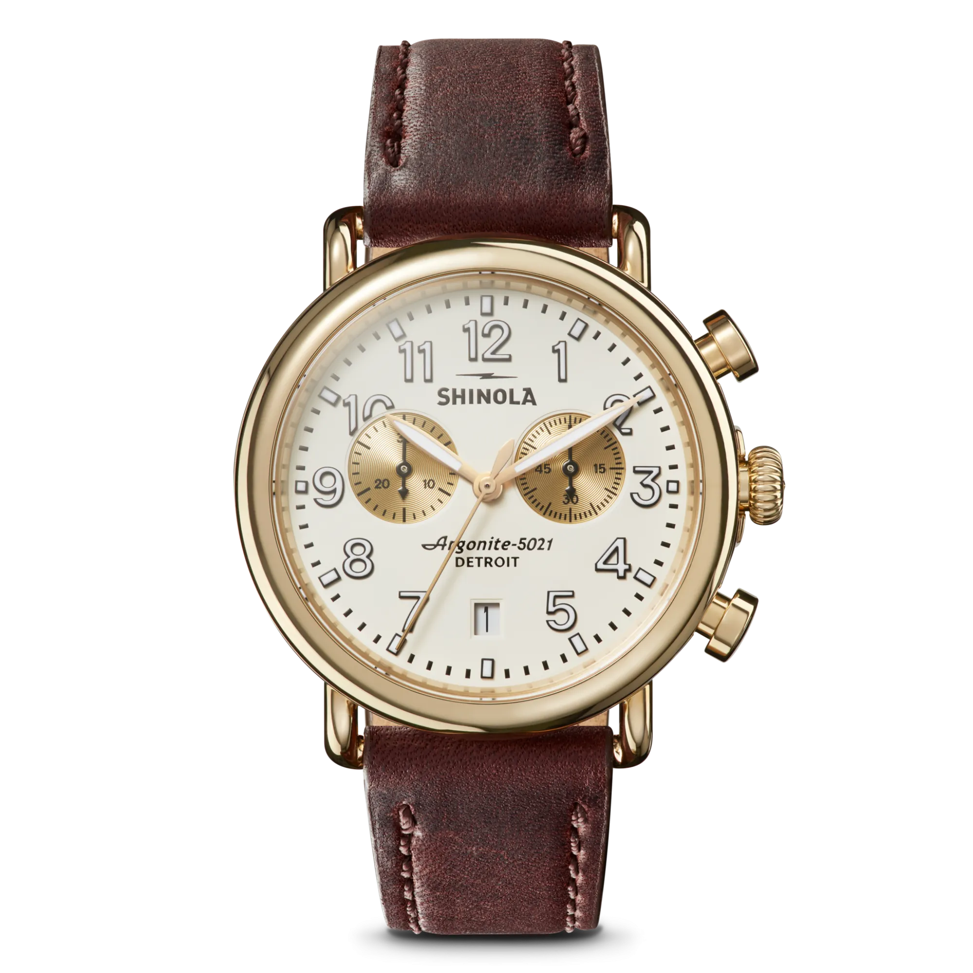Shinola Gold Watches|Best Sellers|Runwell Chronograph Watch Ivory