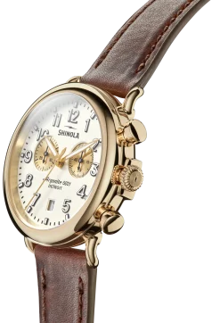 Shinola Gold Watches|Best Sellers|Runwell Chronograph Watch Ivory