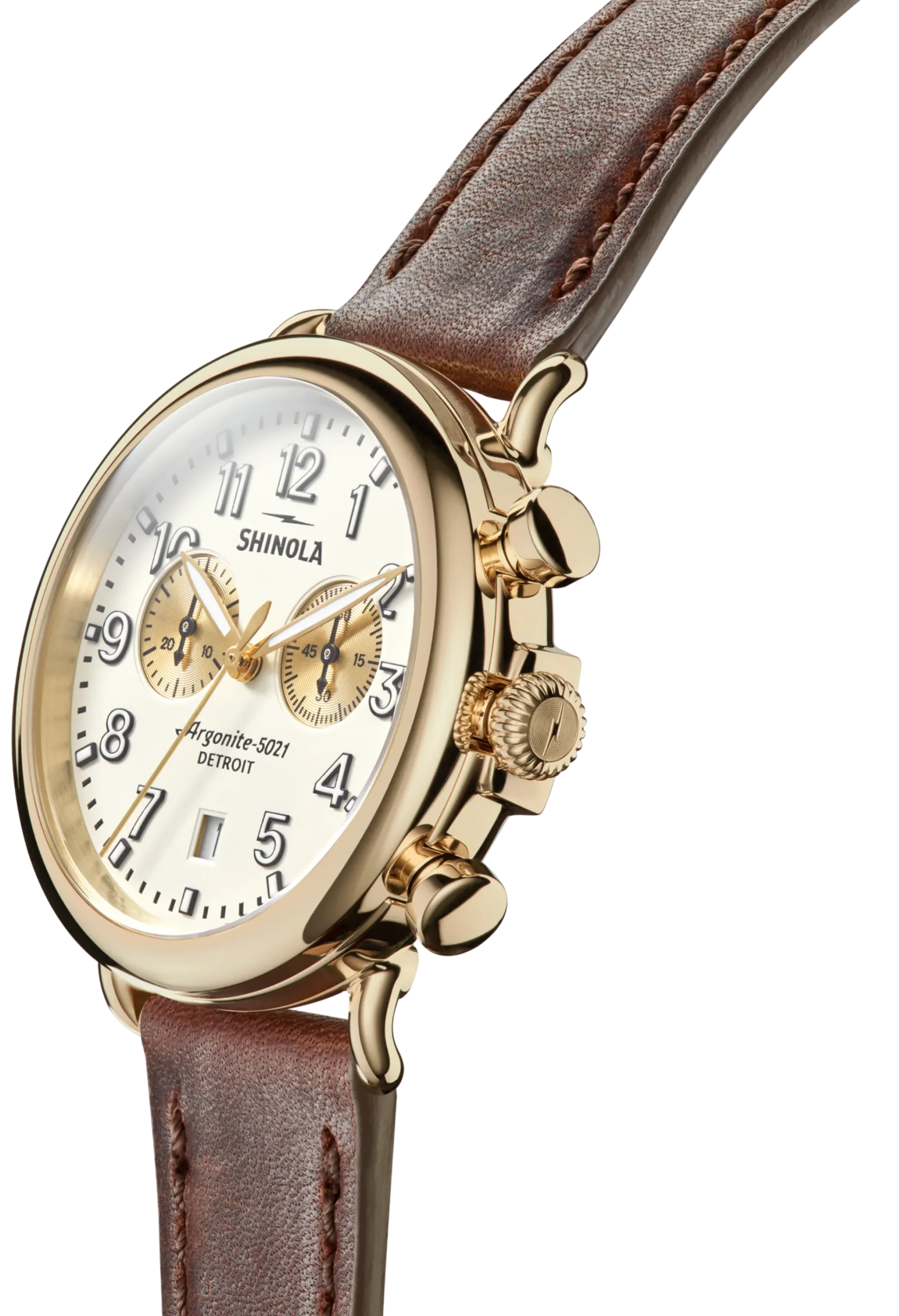 Shinola Gold Watches|Best Sellers|Runwell Chronograph Watch Ivory