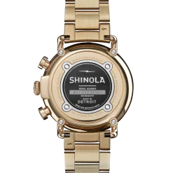 Shinola Gold Watches|Chronograph Watches|Runwell Chronograph Watch Ivory/Gold