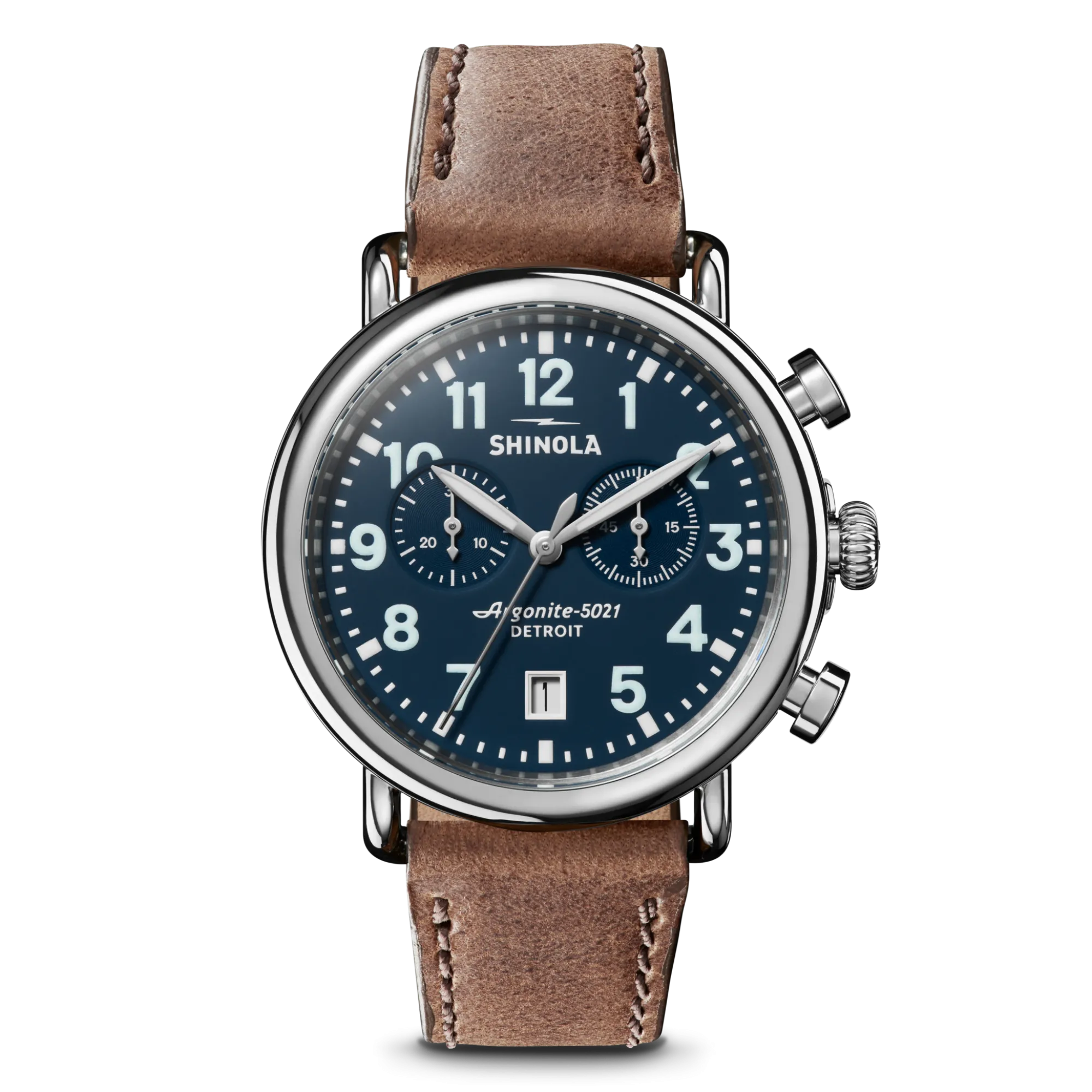 Shinola Chronograph Watches|Classic Watches|Runwell Chronograph Watch Midnight Blue