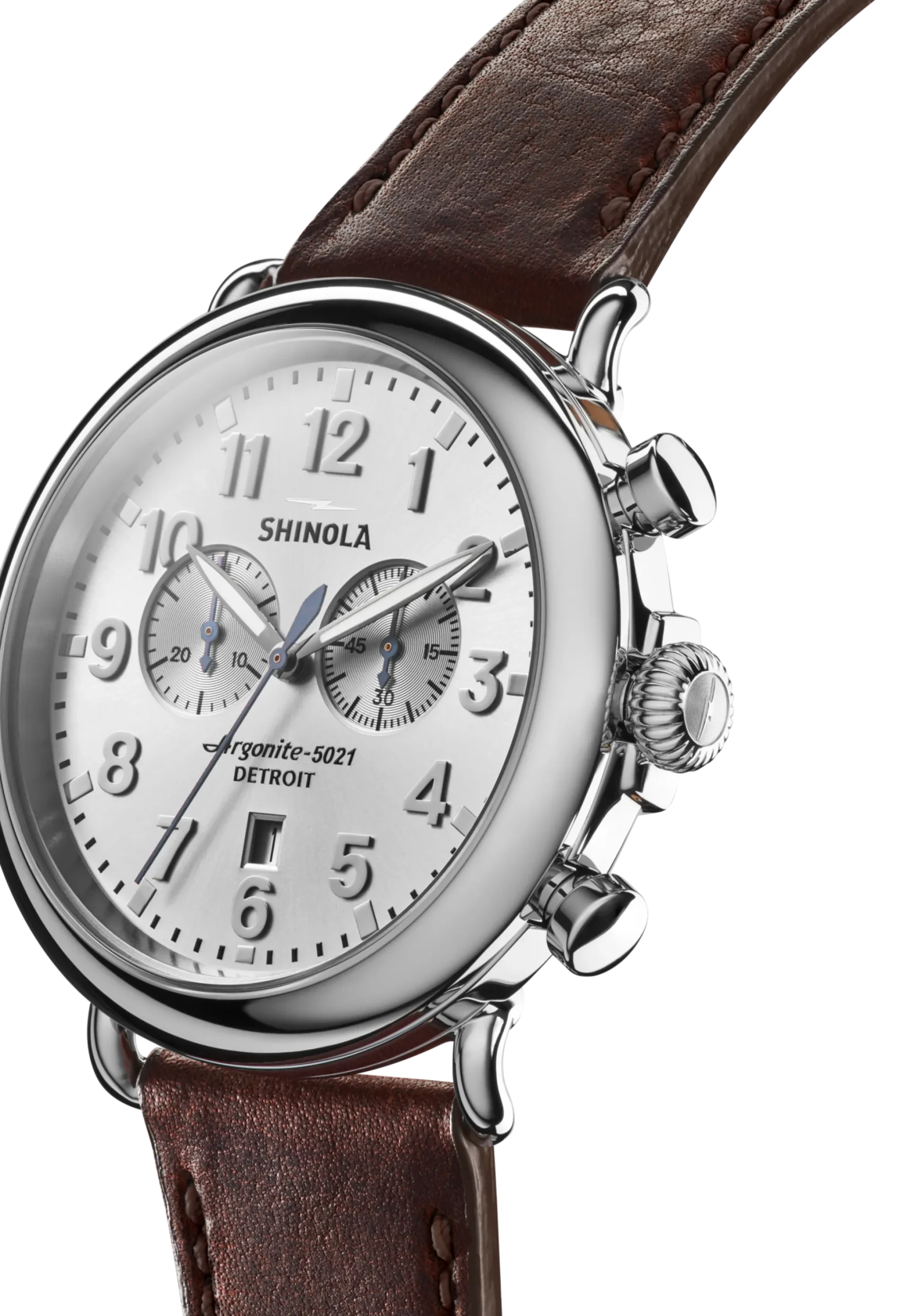Shinola Chronograph Watches|Classic Watches|Runwell Chronograph Watch Silver