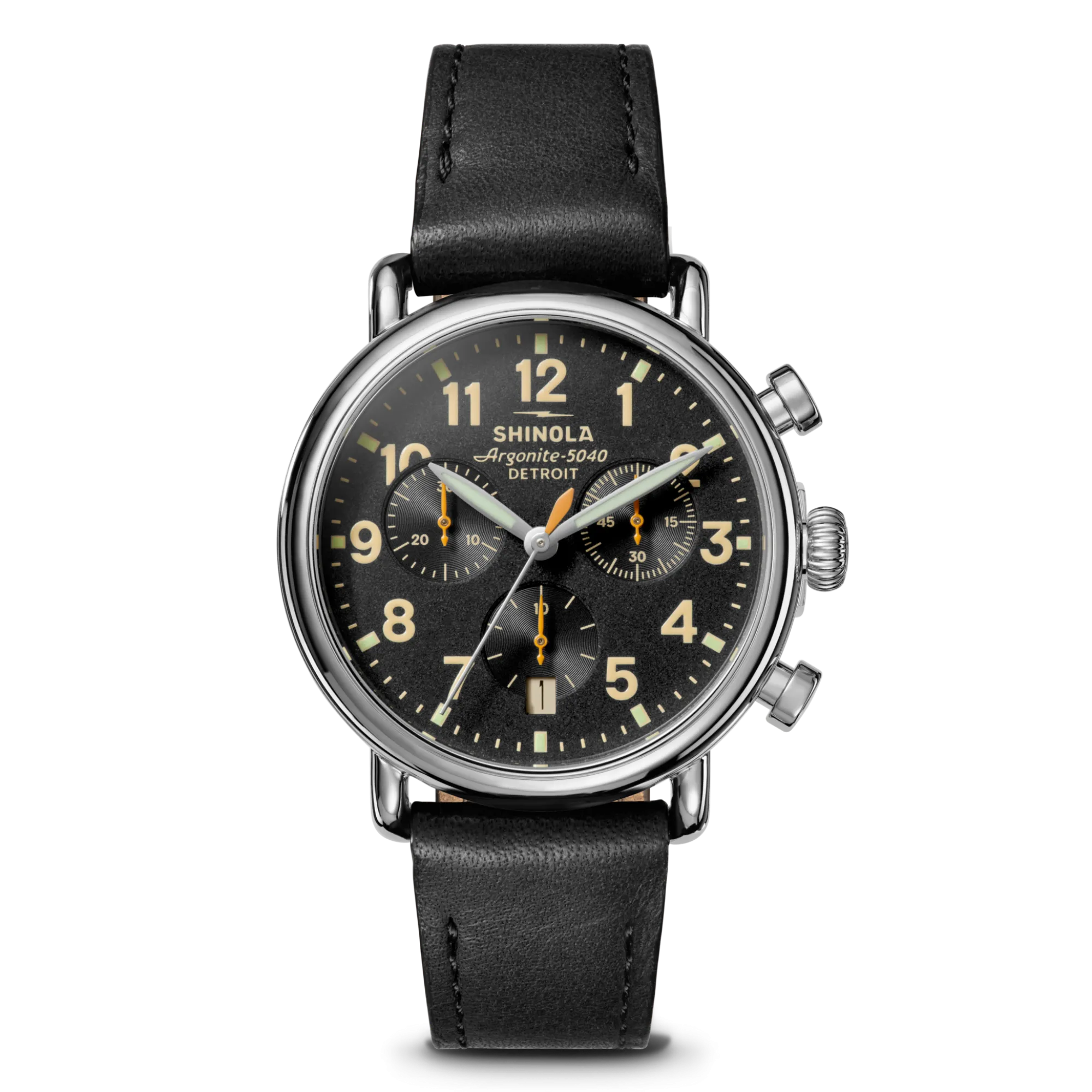 Shinola Personalizable|Chronograph Watches|Runwell Chronograph Watch Black