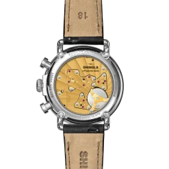 Shinola Women'S Watches|Shop All Women'S Watches|Runwell Chronograph Watch Black w/ Full Exhibition Caseback