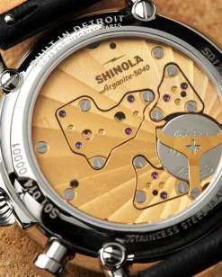 Shinola Women'S Watches|Shop All Women'S Watches|Runwell Chronograph Watch Black w/ Full Exhibition Caseback