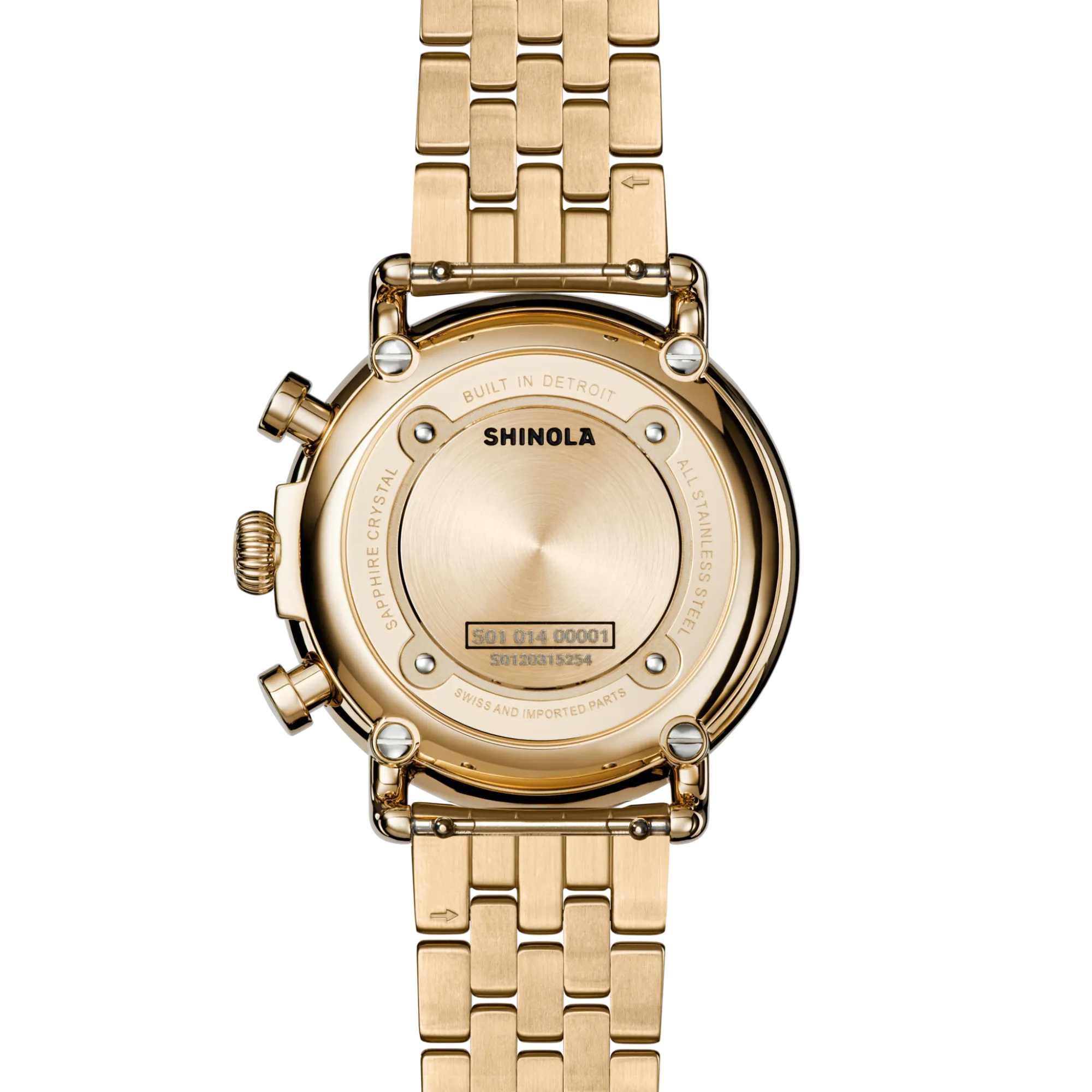 Shinola Personalizable|Gold Watches|Runwell Chronograph Watch Mother of Pearl/Gold