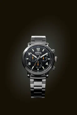 Shinola Chronograph Watches|Shop All|Runwell Chronograph West Wind Watch Gift Set with Additional Strap Black