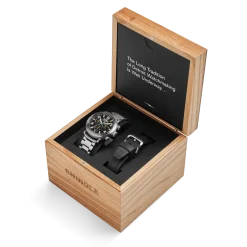 Shinola Chronograph Watches|Shop All|Runwell Chronograph West Wind Watch Gift Set with Additional Strap Black
