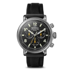 Shinola Chronograph Watches|Shop All|Runwell Chronograph West Wind Watch Gift Set with Additional Strap Black