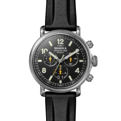 Shinola Chronograph Watches|Shop All|Runwell Chronograph West Wind Watch Gift Set with Additional Strap Black