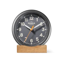 Shinola Shop All Clocks|Desk Clocks|6" Runwell Clock Dark Gray