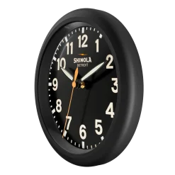 Shinola Shop All|Shop All Clocks|14" Runwell Clock Black/Black
