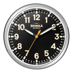 Shinola Shop All|Best Sellers|14" Runwell Clock Black/Silver
