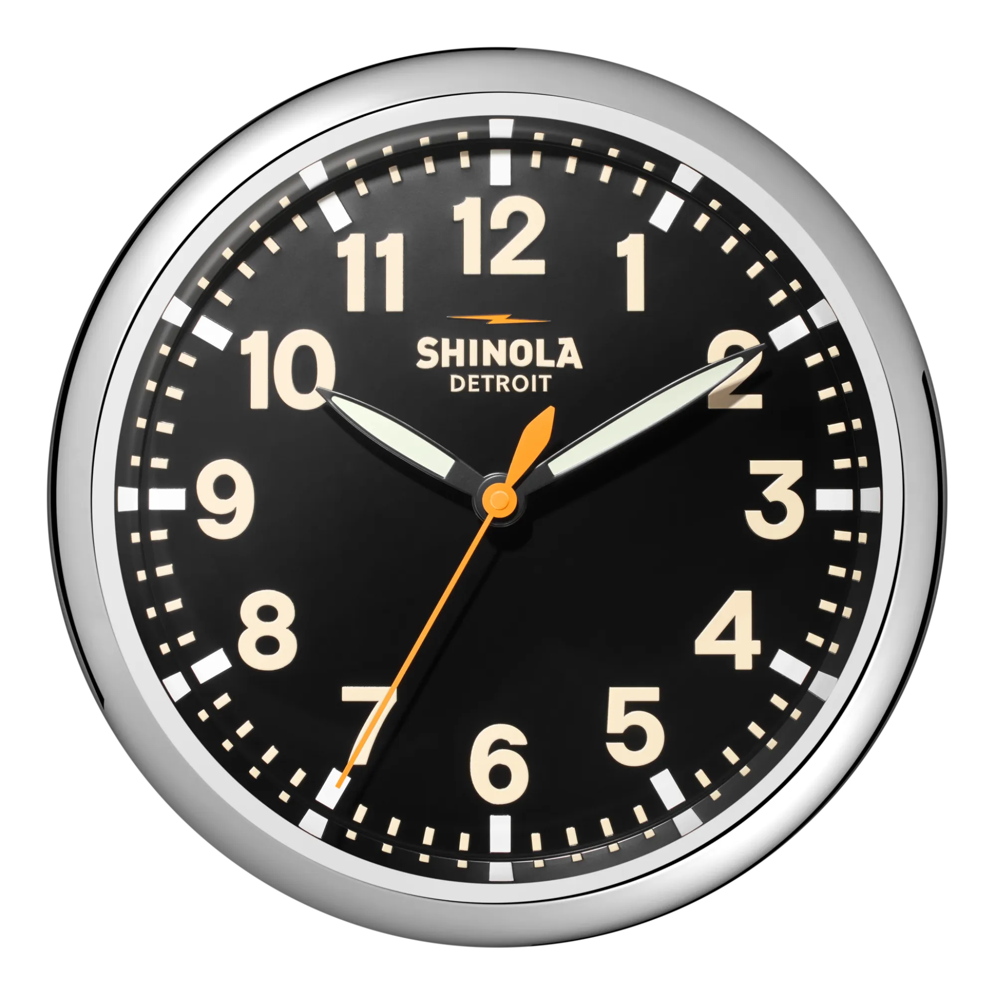 Shinola Shop All|Best Sellers|14" Runwell Clock Black/Silver