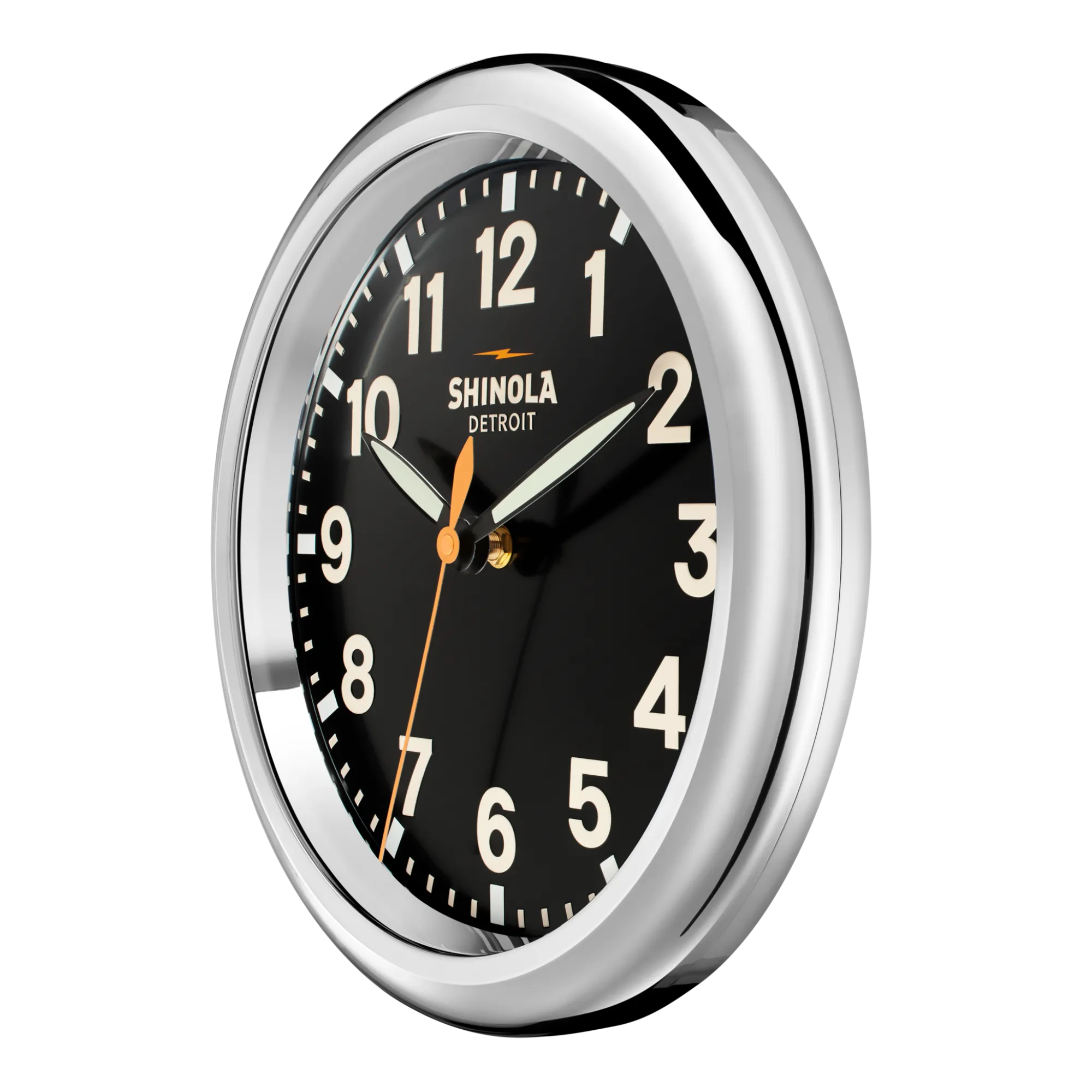 Shinola Shop All|Best Sellers|14" Runwell Clock Black/Silver