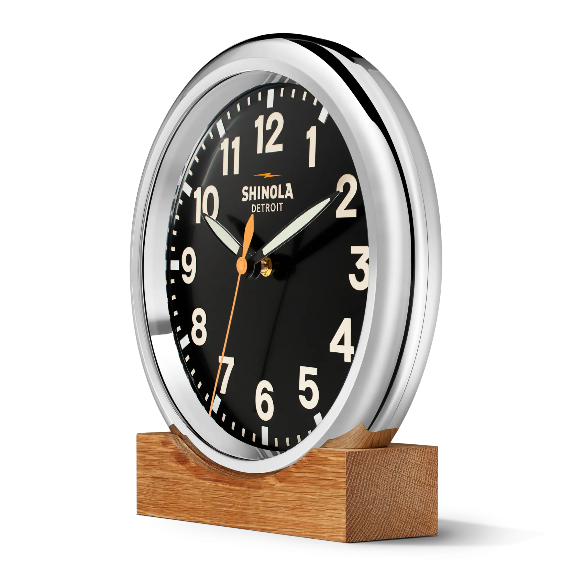 Shinola Shop All|Best Sellers|14" Runwell Clock Black/Silver
