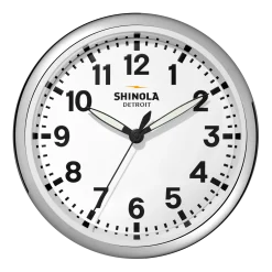 Shinola Shop All|Best Sellers|14" Runwell Clock White/Silver