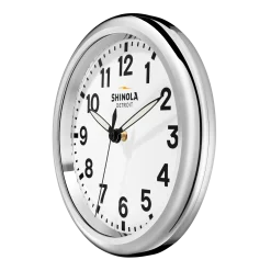 Shinola Shop All|Best Sellers|14" Runwell Clock White/Silver