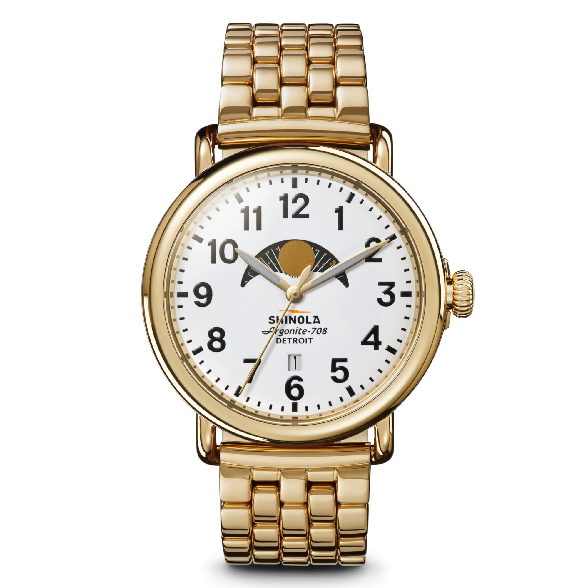 Shinola Gold Watches|Women'S Watches|Runwell Moon Phase Watch White