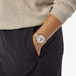 Shinola Gold Watches|Women'S Watches|Runwell Moon Phase Watch White