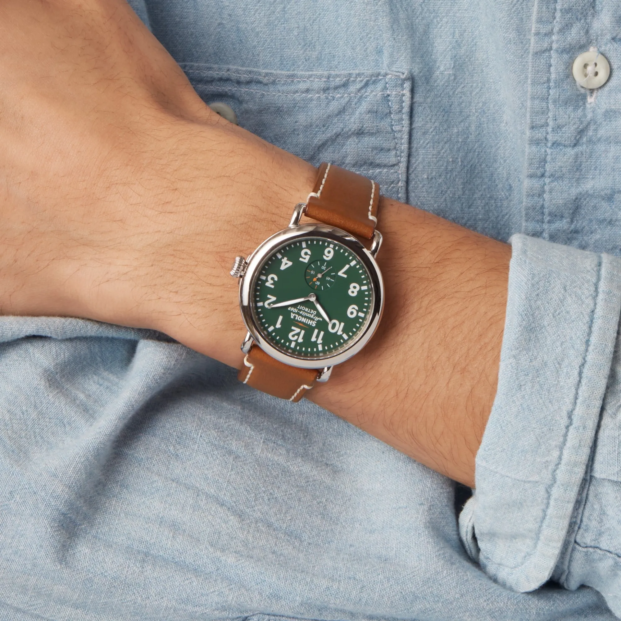 Shinola Best Sellers|Best Sellers|Runwell Watch Green