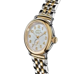 Shinola Gold Watches|Two-Tone Watches|Runwell Watch Mother of Pearl